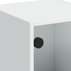 Weißes Highboard mit Glastüren 35x37x109 cm