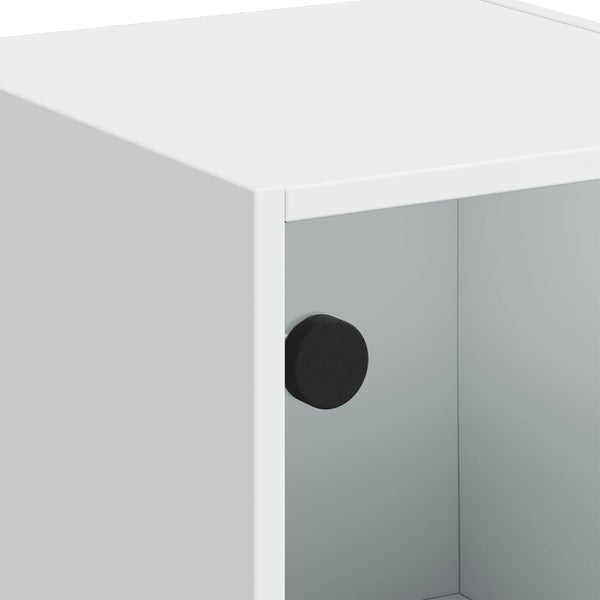 Weißes Highboard mit Glastüren 35x37x109 cm