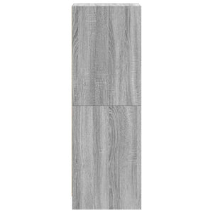 Highboard Grau Sonoma mit Glastüren 35x37x109 cm