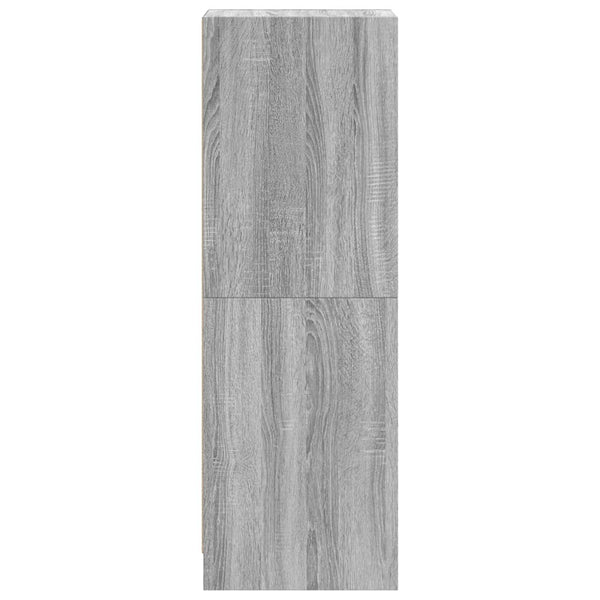 Highboard Grau Sonoma mit Glastüren 35x37x109 cm
