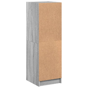 Highboard Grau Sonoma mit Glastüren 35x37x109 cm