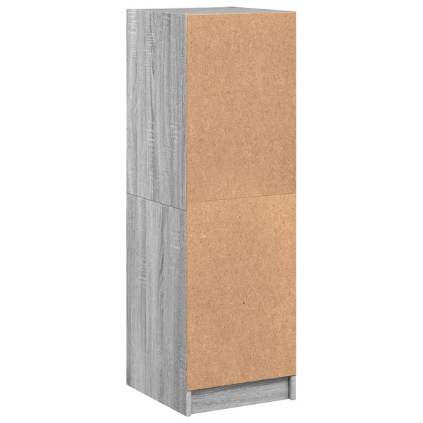 Highboard Grau Sonoma mit Glastüren 35x37x109 cm