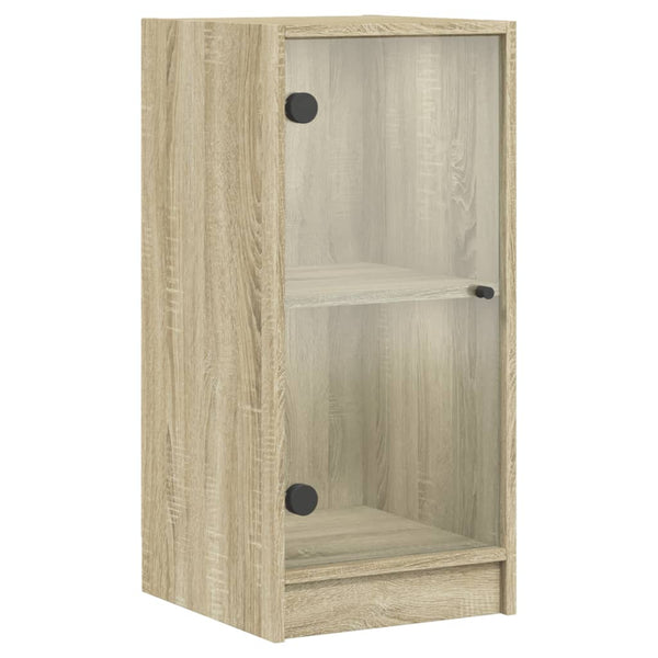 Beistellschrank Sonoma-Eiche mit Glastüren