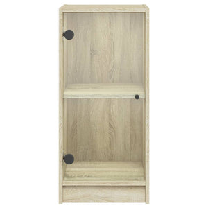 Beistellschrank Sonoma-Eiche mit Glastüren