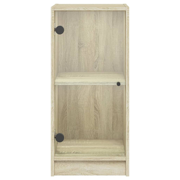 Beistellschrank Sonoma-Eiche mit Glastüren