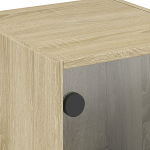 Beistellschrank Sonoma-Eiche mit Glastüren