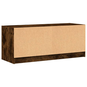 TV-Schrank Räuchereiche mit Glastüren 102 cm