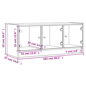 TV-Schrank Grau Sonoma 102 cm