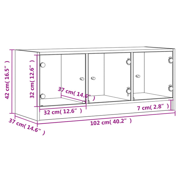 TV-Schrank Grau Sonoma 102 cm