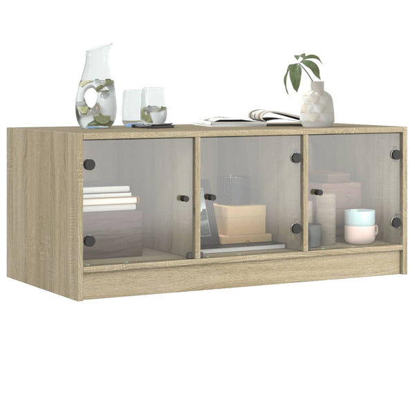 Couchtisch Sonoma Eiche mit Glastüren