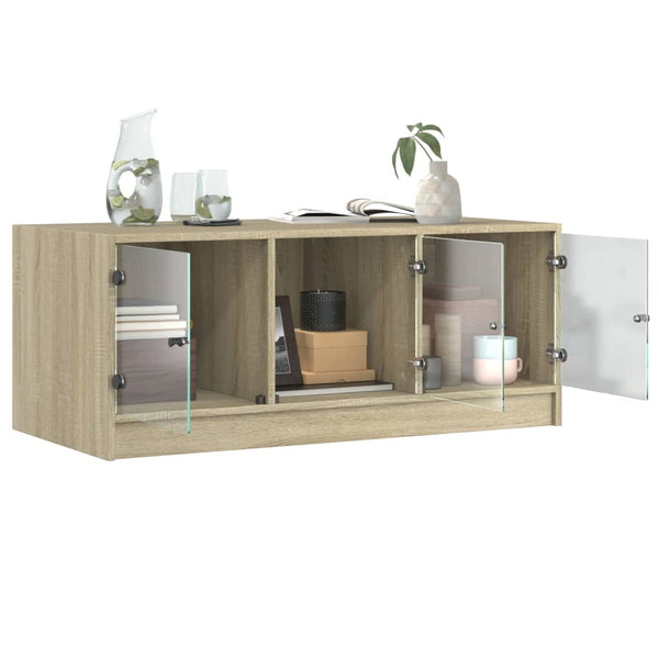 Couchtisch Sonoma Eiche mit Glastüren