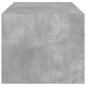 Betongrauer Couchtisch mit Glastüren 102x50x42 cm