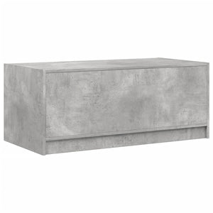 Betongrauer Couchtisch mit Glastüren 102x50x42 cm