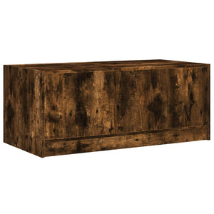 Couchtisch Räuchereiche mit Glastüren 102x50 cm