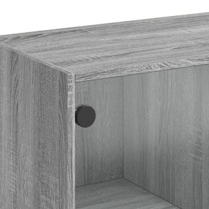 Couchtisch Grau Sonoma mit Glastüren