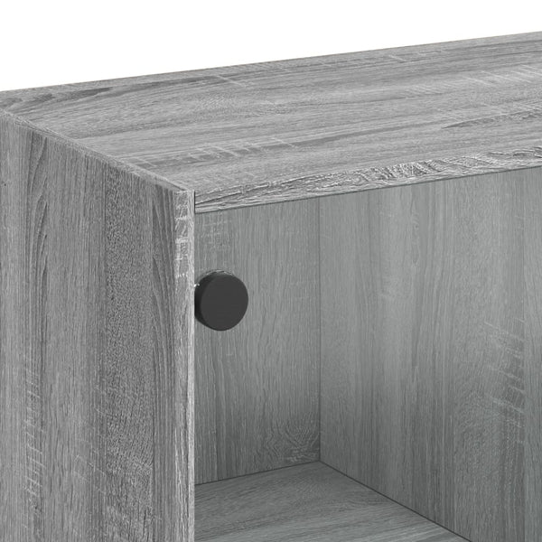 Couchtisch Grau Sonoma mit Glastüren