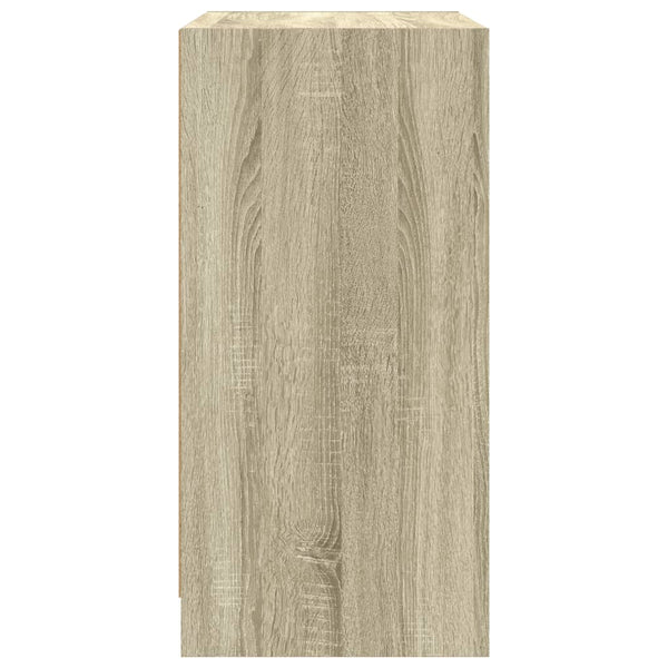 Sonoma Eiche Beistellschrank mit Glastüren