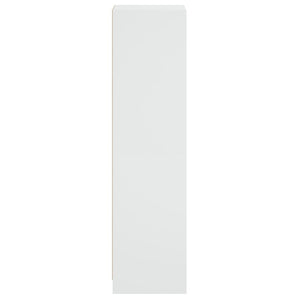 Highboard Weiß mit Glastüren 35x37x142 cm
