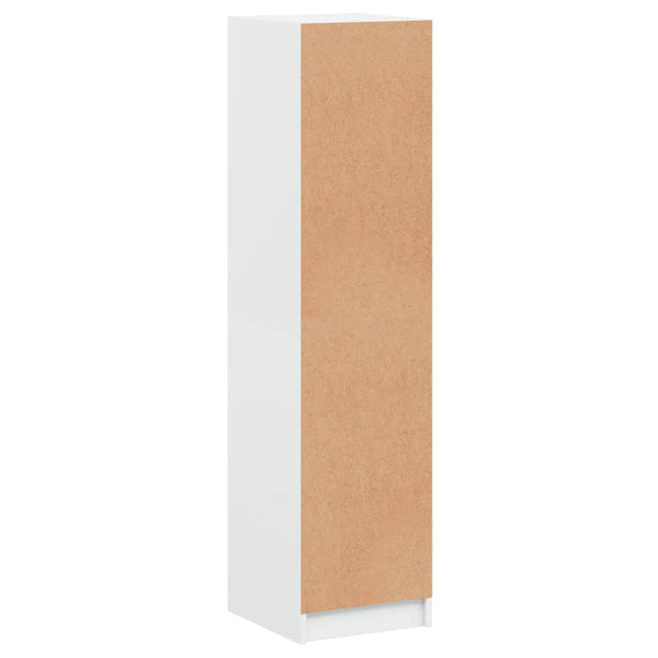 Highboard Weiß mit Glastüren 35x37x142 cm