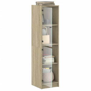 Highboard Sonoma-Eiche mit Glastüren, 142 cm
