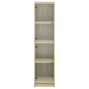 Highboard Sonoma-Eiche mit Glastüren, 142 cm