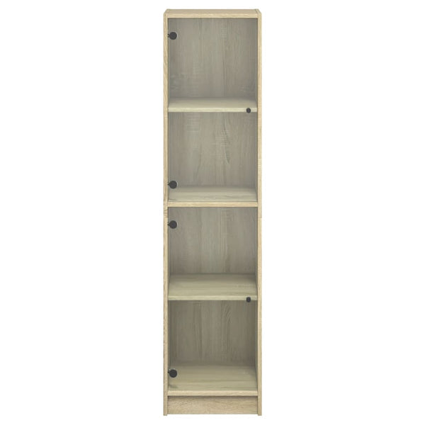 Highboard Sonoma-Eiche mit Glastüren, 142 cm