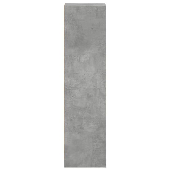 Highboard Betongrau mit Glastüren 35x37x142 cm