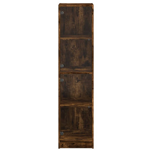 Highboard Räuchereiche mit Glastüren 35x142 cm