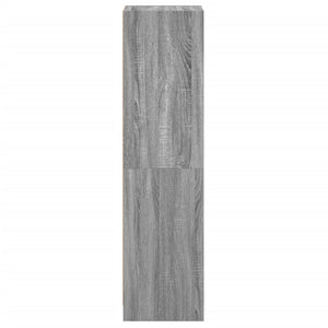 Highboard Grau Sonoma mit Glastüren 35x37x142 cm