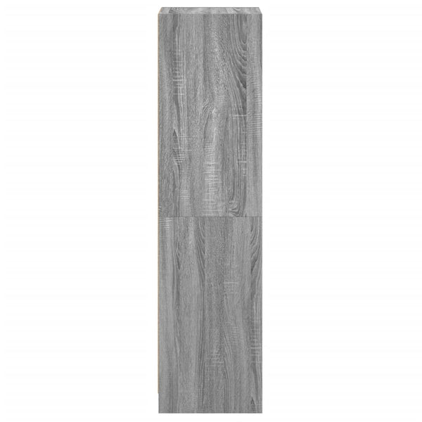 Highboard Grau Sonoma mit Glastüren 35x37x142 cm