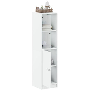 Highboard Weiß mit Glastür 35x37x142 cm