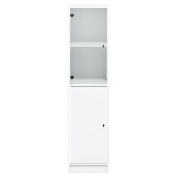 Highboard Weiß mit Glastür 35x37x142 cm