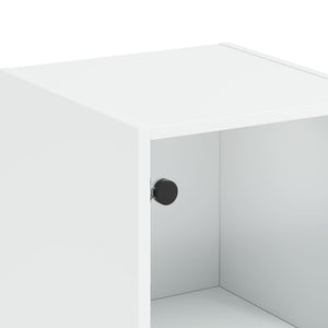 Highboard Weiß mit Glastür 35x37x142 cm