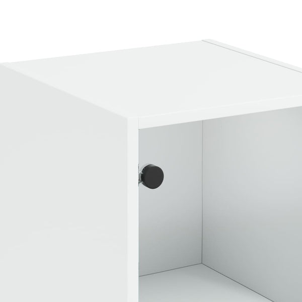 Highboard Weiß mit Glastür 35x37x142 cm