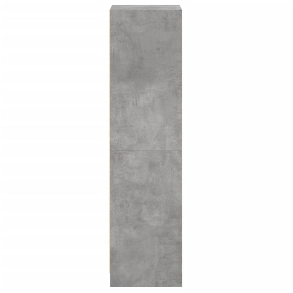 Highboard Betongrau mit Glastür 35x37x142 cm