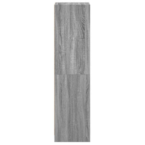 Highboard Grau Sonoma mit Glastür 35x37x142 cm