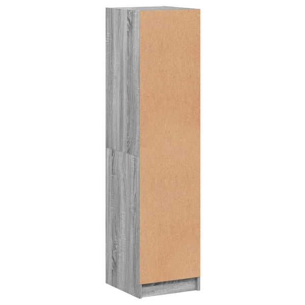 Highboard Grau Sonoma mit Glastür 35x37x142 cm