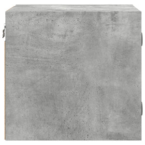 Betongrauer Nachttisch mit Glastür 35x37x35 cm