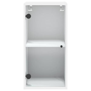 Wandschrank mit Glastüren, Weiß, 35x68,5 cm