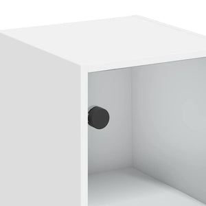 Wandschrank mit Glastüren, Weiß, 35x68,5 cm