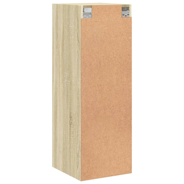 Wandschrank Sonoma-Eiche mit Glastüren 35x37x100cm