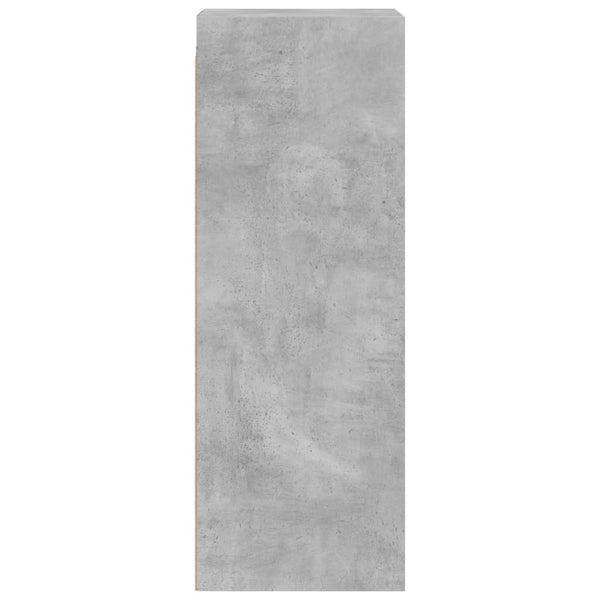 Wandschrank Betongrau mit Glastüren 35x37x100 cm