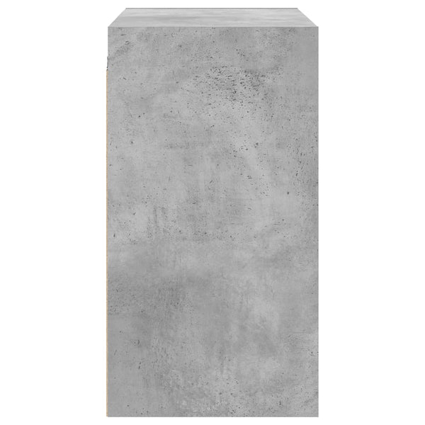 Wandschrank Betongrau mit Glastüren 68 cm