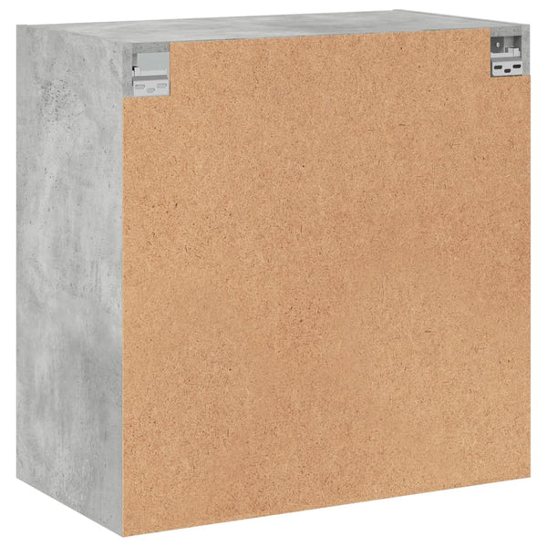 Wandschrank Betongrau mit Glastüren 68 cm