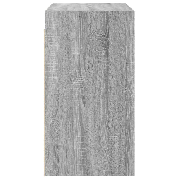Wandschrank Grau Sonoma mit Glastüren 68cm