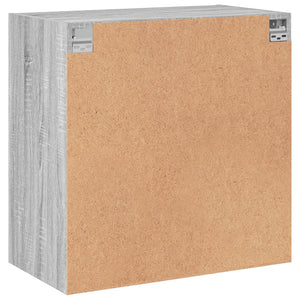 Wandschrank Grau Sonoma mit Glastüren 68cm