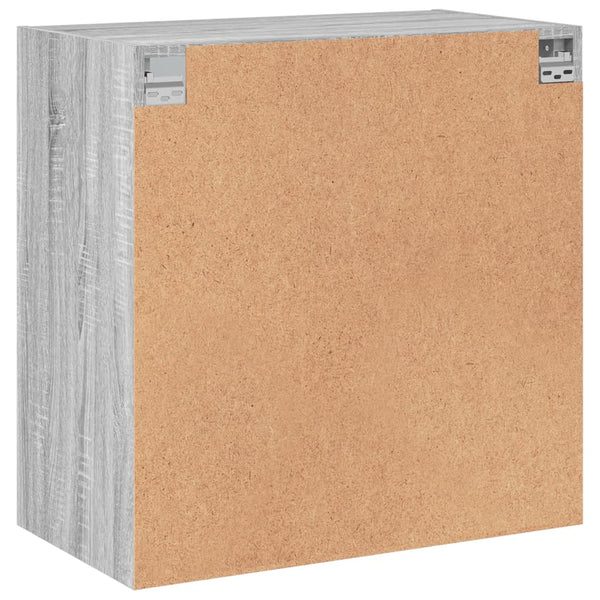 Wandschrank Grau Sonoma mit Glastüren 68cm