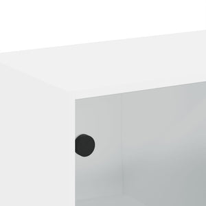 Wandschränke mit Glastüren, 2er-Set, Weiß