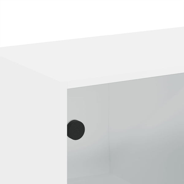 Wandschränke mit Glastüren, 2er-Set, Weiß