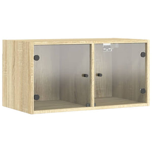 Wandschrank Sonoma-Eiche mit Glastüren